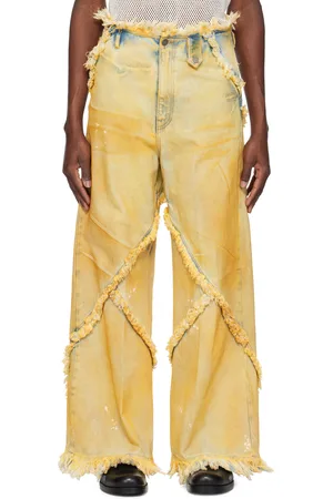 EgonLab Beige Argyle Jeans