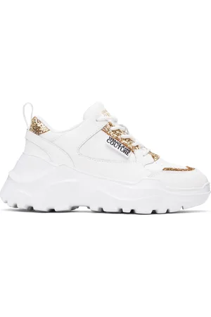 VERSACE White Speedtrack Low Top Sneakers