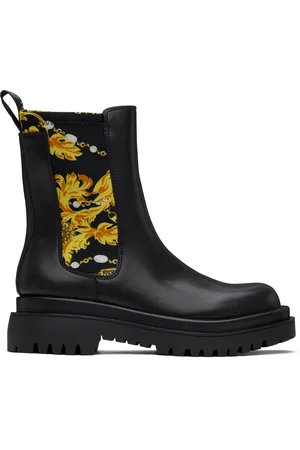 VERSACE Black Drew Ankle Chelsea Boots