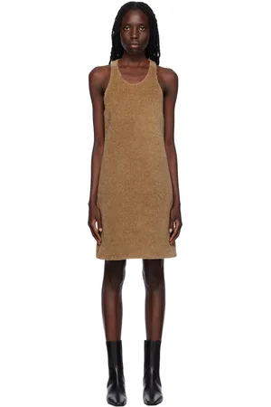 Totême Tan Scoop Neck Midi Dress