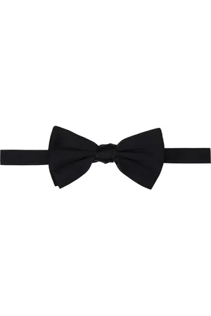 Dolce & Gabbana Black Silk Satin Bow Tie