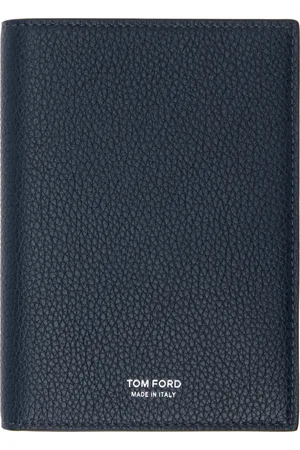 Tom Ford Navy Calfskin Passport Holder
