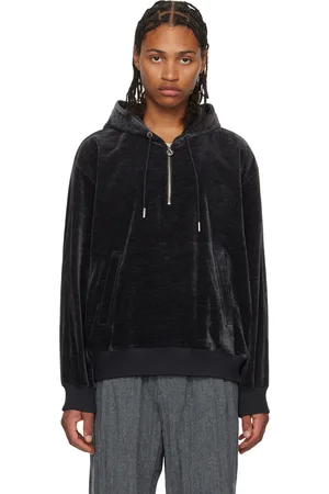 Solid Gray Half-Zip Hoodie