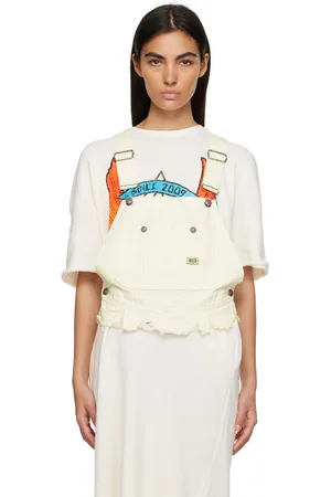 R13 Off-White Damon Overall Tank Top
