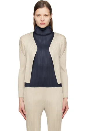 PLEATS PLEASE ISSEY MIYAKE Gray New Colorful Basics 4 Cardigan