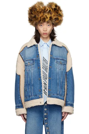 Jean Paul Gaultier Blue & Beige Petit Grand Denim Jacket
