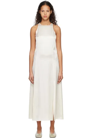Loulou de Saison Off-White Mina Midi Dress