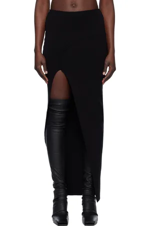 Rick Owens Black Hollywood Theresa Midi Skirt