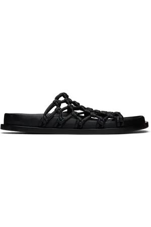 Jil Sander Black Hand-Knotted Sandals