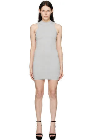 Victoria Beckham Silver Fitted Minidress