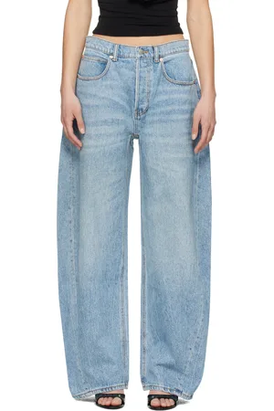 Alexander Wang Blue Low-Rise Rounded Oversized Jeans