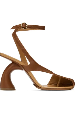 DRIES VAN NOTEN Tan Leather Heeled Sandals