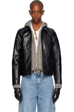OUR LEGACY Black Mini Leather Jacket