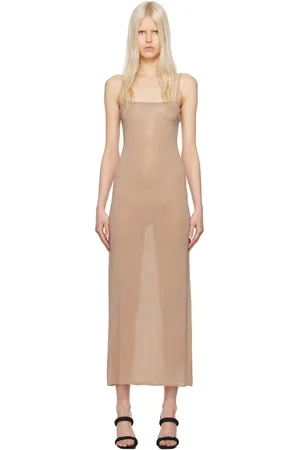 Alexander Wang Beige Bead Midi Dress