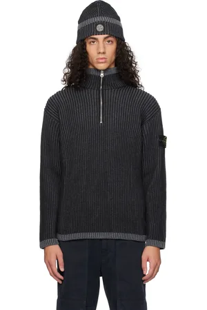 Stone Island Gray 516C1 Vanisé Full Rib RWS Wool Sweater
