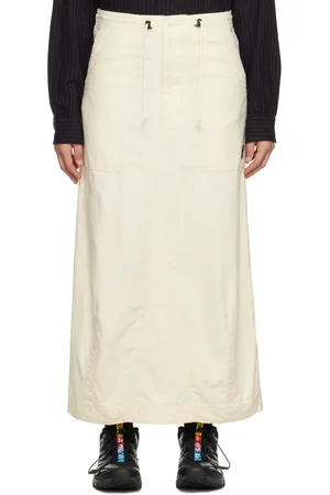 Pins & Needles Off-White String Fatigue Midi Skirt
