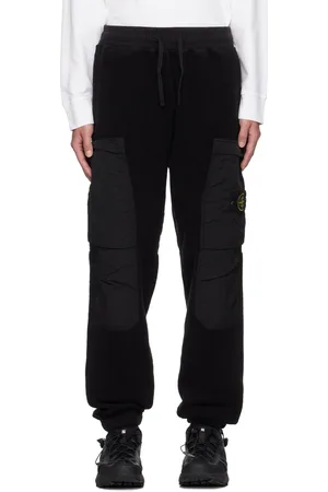 Stone Island Black Paneled Sweatpants