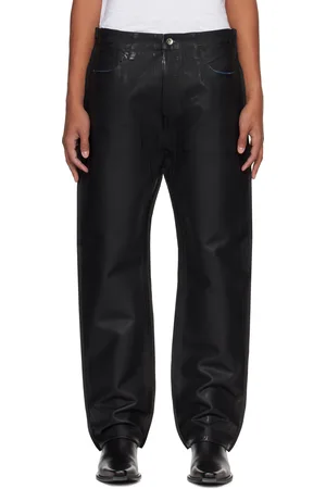 KARMUEL YOUNG Re-Edited Overprinted PU Leather Jeans