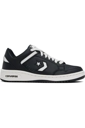 Converse Black & White Weapon Leather Low Top Sneakers