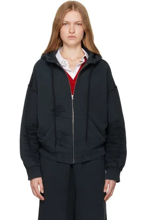 Maison Margiela Black Unbrushed Sweat Hoodie