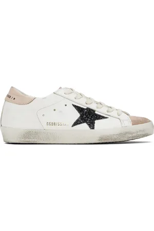 Golden Goose White & Pink Super-Star Sneakers