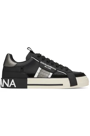 Dolce & Gabbana Black & Silver Calfskin 2.Zero Custom Sneakers