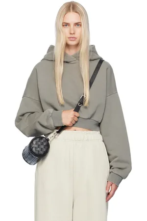 Entire Studios Gray Cropped Heavy Hoodie