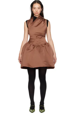 Shushu/Tong Orange Backless Minidress