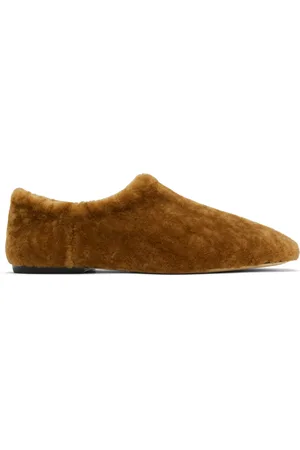 DRIES VAN NOTEN Tan Shearling Slippers