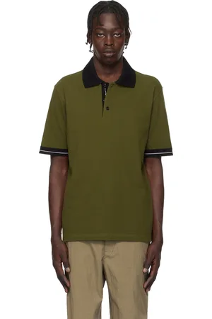 Salvatore Ferragamo Khaki Color Block Polo