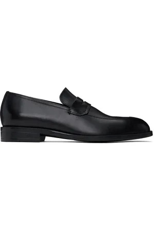 HUGO BOSS Black Leather Loafers