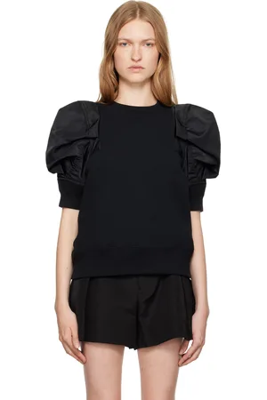 SACAI Black Paneled Sweatshirt