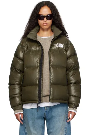 The North Face SSENSE Exclusive Khaki 1996 Retro Shine Nuptse Down Jacket