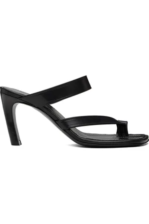 DRIES VAN NOTEN Black Thong Heeled Sandals