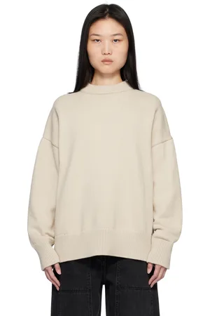 CO Beige Boyfriend Crew Sweater