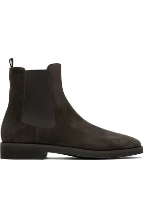Tom Ford Brown Suede Light Sole Chelsea Boots