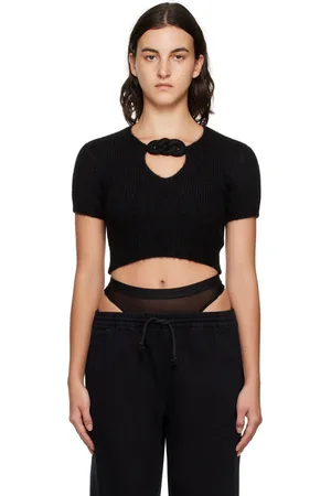 Alexander Wang Black Keyhole T-Shirt