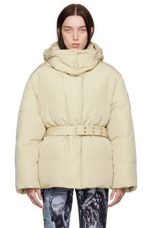 Acne Studios Off-White Belted Down Jacket