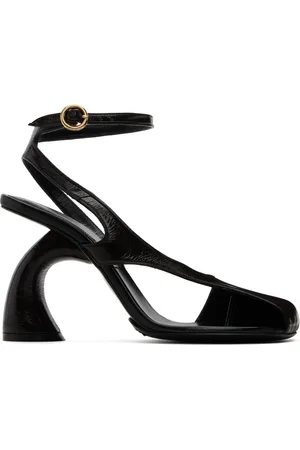 DRIES VAN NOTEN Brown Patent Heeled Sandals