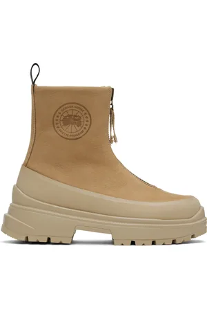 Canada Goose Tan Kya Zip-Up Boots