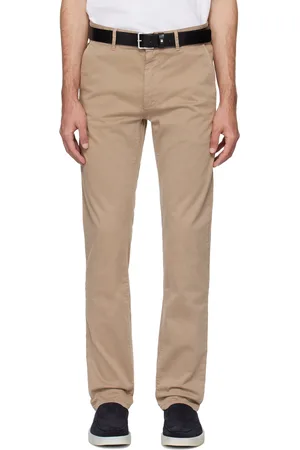 HUGO BOSS Beige Slim-Fit Trousers