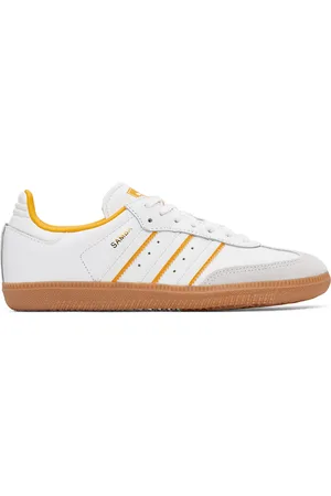 adidas Big Kids White & Orange Samba OG Sneakers