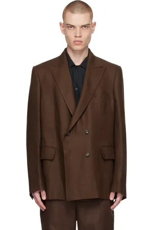 BODE Brown Double-Breasted Blazer