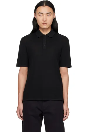 RAG&BONE Black Harvey Knit Polo