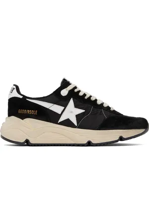 Golden Goose Black & White Running Sole Sneakers