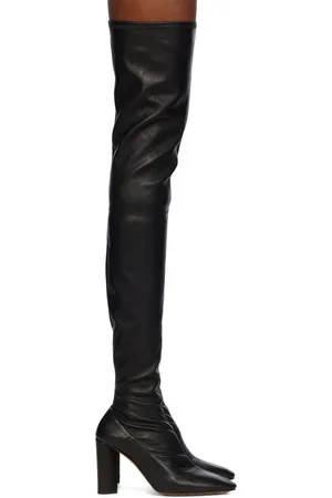 Bottega Veneta Black Tripod Over-The-Knee Boots