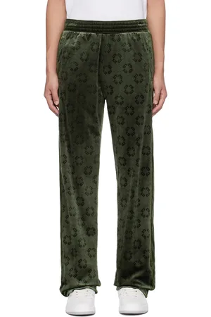 Givenchy Green Monogram 72 Velvet Sweatpants
