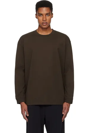 SKIMS Brown Heavyweight Cotton Relaxed Long Sleeve T-shirt
