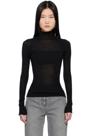 VERSACE Black Knit Merinos Turtleneck