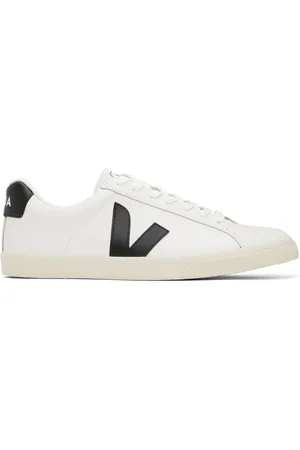 Veja White & Black Esplar Logo Sneakers